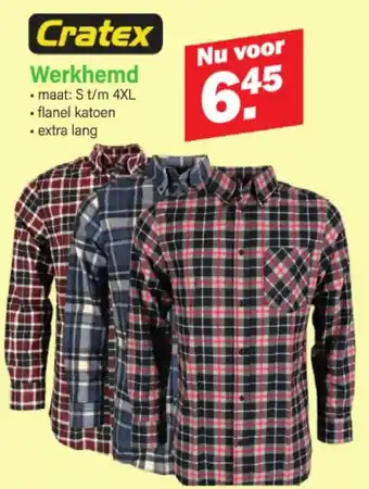 Van Cranenbroek Cratex Werkhemd aanbieding