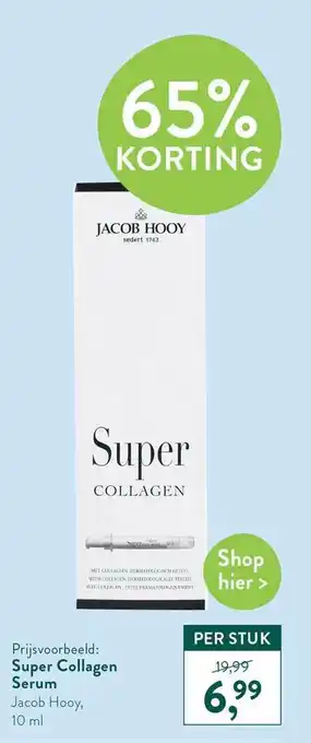 Holland & Barrett Jacob Hooy Super Collagen Serum 65% Korting 10ml aanbieding