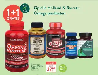 Holland & Barrett Op Alle Holland & Barrett Omega Producten 1+1 Gratis aanbieding