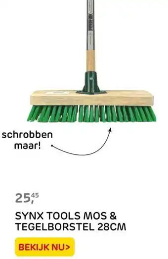 Praxis SYNX TOOLS MOS & TEGELBORSTEL 28CM aanbieding