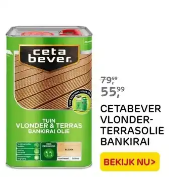 Praxis CETABEVER VLONDER TERRASOLIE BANKIRAI aanbieding