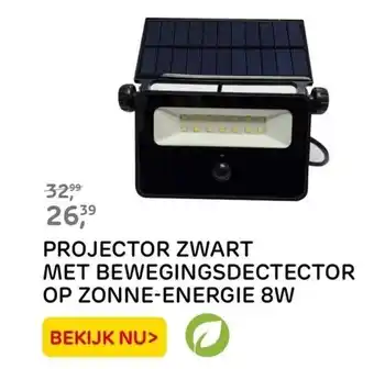 Praxis PROJECTOR ZWART MET BEWEGINGSDECTECTOR OP ZONNE-ENERGIE 8W aanbieding