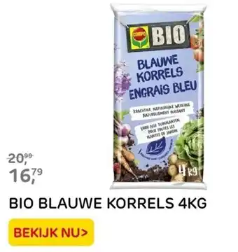 Praxis BIO BLAUWE KORRELS 4KG aanbieding