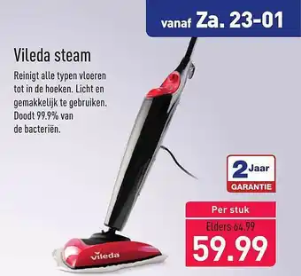 ALDI Vileda Steam vloerreiniger aanbieding