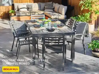 Praxis CENTRAL PARK UITSCHUIFBARE TUINTAFEL ROMEO aanbieding