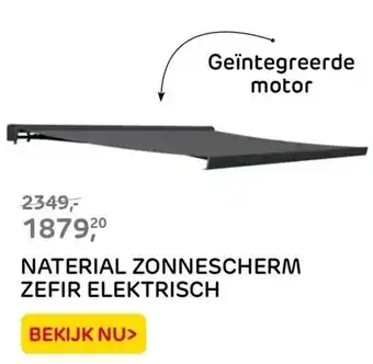 Praxis NATERIAL ZONNESCHERM ZEFIR ELEKTRISCH aanbieding