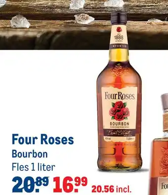 Makro Four Roses Bourbon 1liter aanbieding