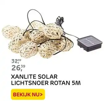 Praxis XANLITE SOLAR LICHTSNOER ROTAN 5M aanbieding