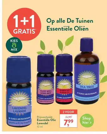 Holland & Barrett Op Alle De Tuinen Essentiële Oliën 1+1 Gratis 10ml aanbieding