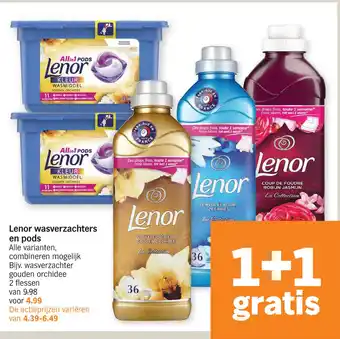 Albert Heijn Lenor wasverzachters en pods aanbieding