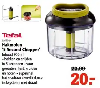 Marskramer Tefal Hakmolen 5 Second Chopper 900ml aanbieding