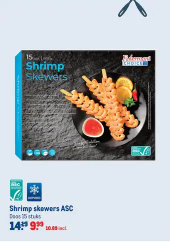 Makro Shrimp skewers ASC aanbieding