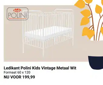 Van Asten BabySuperstore Ledikant Polini Kids Vintage Metaal Wit 60 x 120 aanbieding