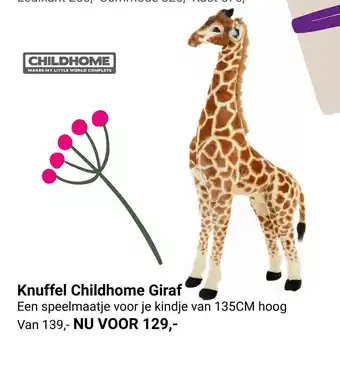 Van Asten BabySuperstore Knuffel Childhome Giraf  135 cm aanbieding