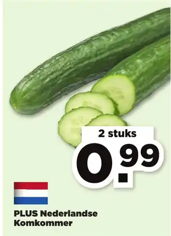 PLUS Nederlandse komkommer aanbieding