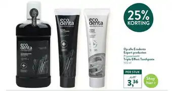 Holland & Barrett Op Alle Ecodenta Expert Producten 25% Korting 100ml aanbieding