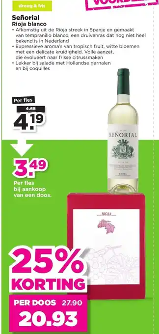 PLUS Senorial Rioja blanco aanbieding