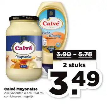 PLUS Calve Mayonaise 430-650ml aanbieding