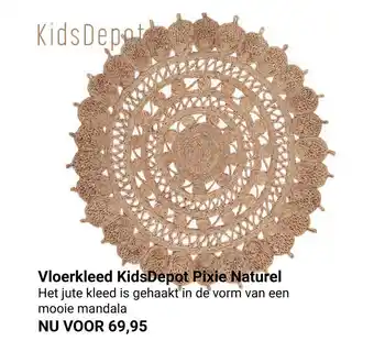 Van Asten BabySuperstore Vloerkleed KidsDepot Pixie Naturel aanbieding