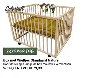 Van Asten BabySuperstore Box met Wieltjes Standaard Naturel aanbieding