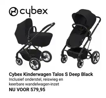 Van Asten BabySuperstore Cyber Kinderwagen Talos S Deep Black aanbieding