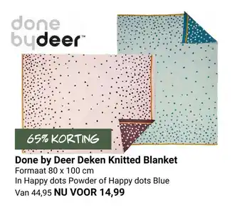 Van Asten BabySuperstore Done by Deer Deken Knitted blanket 80 x 100cm aanbieding