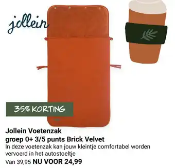 Van Asten BabySuperstore Jollein Voetenzak groep 0+3/5 punts Brick Velvet aanbieding