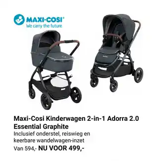 Van Asten BabySuperstore Maxi-Cosi Kinderwagen 2-in-1 Adorna 2.0 essential Graphite aanbieding