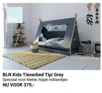 Van Asten BabySuperstore BLN Kids Tienerbed Tipi Grey aanbieding