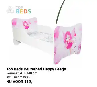 Van Asten BabySuperstore Top Beds Peuterbed Happy Feetje 70 x 140cm aanbieding