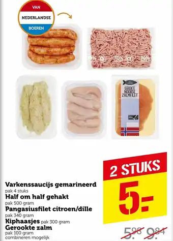 Coop Varkenssaucijs gemarineerd aanbieding