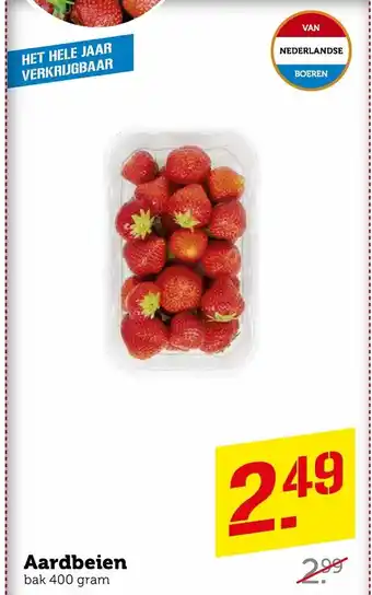 Coop Aardbeien 400g aanbieding