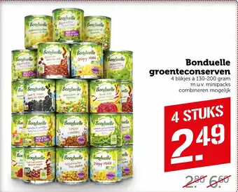 Coop Bonduelle groenteconserven 130-200g aanbieding