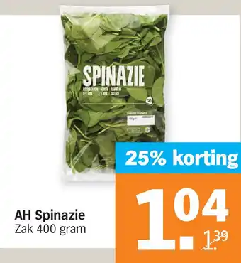 Albert Heijn AH Spinazie aanbieding