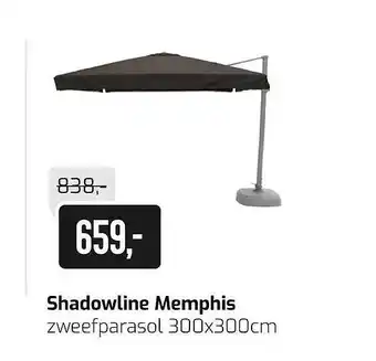 Kees Smit Shadowline Memphis Zweefparasol 300x300 Cm aanbieding