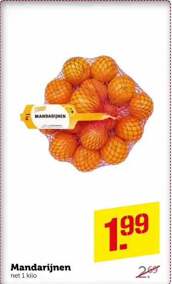 Coop Mandarijnen 1 kilo aanbieding