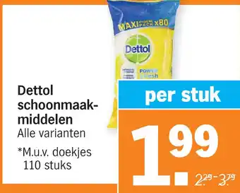 Albert Heijn Dettol schoonmaak- middelen aanbieding