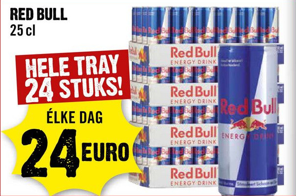 Red bull tray 24 blikjes 25cl aanbieding bij Dirck 3