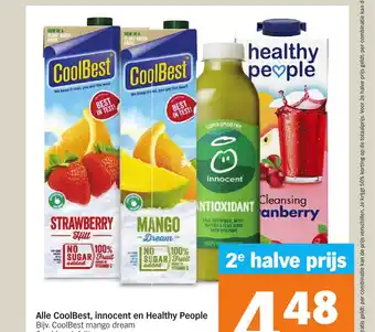 Albert Heijn Alle CoolBest, innocent en Healthy people 2 pakken a 1 liter aanbieding