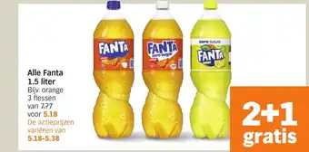 Albert Heijn Alle Fanta 1.5 liter aanbieding