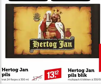 Coop Hertog Jan Pils Krat 24 Flesjes a 300 ml aanbieding