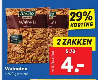 Lidl Walnoten 200g per zak aanbieding