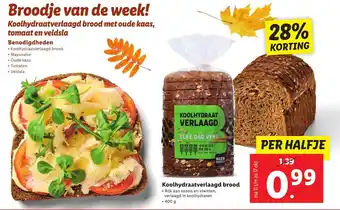 Lidl Koolhydraatverlaagd Brood 400g aanbieding