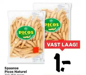 Vomar Voordeelmarkt Spaanse picos naturel 150 gram aanbieding