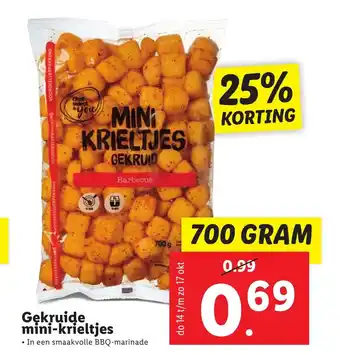 Lidl Gekruide mini-krieltjes 700 gram aanbieding