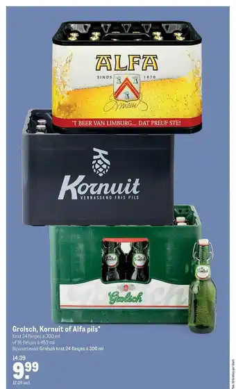 Makro Grolsch, kornuit of alfa pils aanbieding