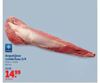 Makro Argentijnse runderhaas ¾ aanbieding