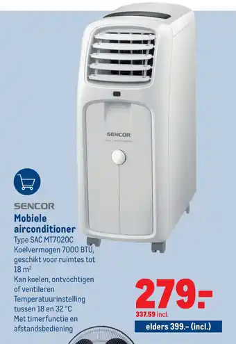 Makro Sencor Mobiele airconditioner co aanbieding