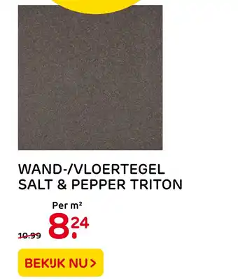 Praxis WAND-/VLOERTEGEL SALT & PEPPER TRITON aanbieding