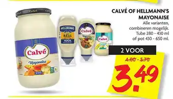 Dekamarkt Calvé Of Hellmann's Mayonaise aanbieding